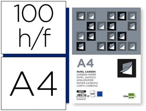 Papel quimico liderpapel film din a4 azul caixa de 100 folhas , Liderpapel , 63651 , 8423473636514